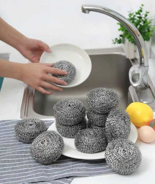 Dish Wash Stainless Steel Sponges wire Foil Ball Scrubber