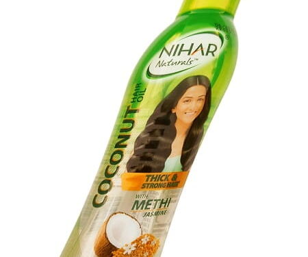 Nihar Naturals Coconut Hair Oil (Jasmine & Methi) is a popular, lightweight, and non-sticky hair oil designed to deeply nourish hair and control hair fall.
