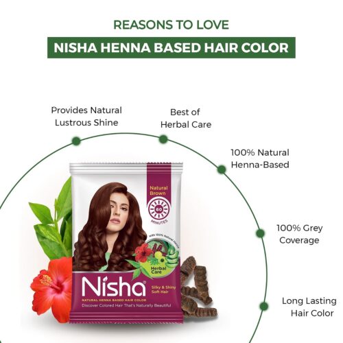 Nisha Hair Color Natural Brown3