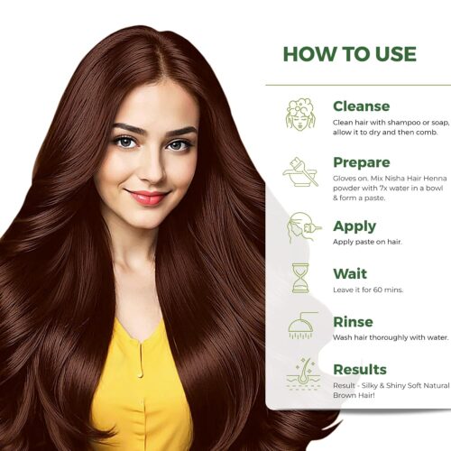 Nisha Hair Color Natural Brown5
