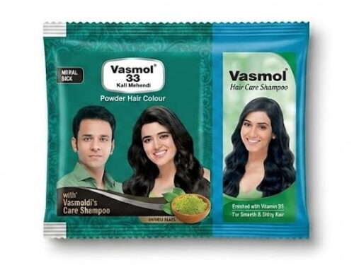 Vasmol 33 Kali Mehendi Powder hair Natural Black Color