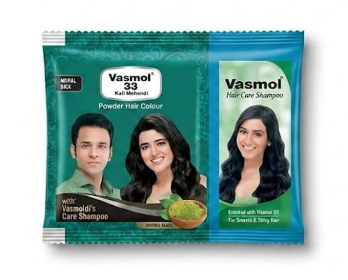 Vasmol 33 Kali Mehendi Powder hair Natural Black Color
