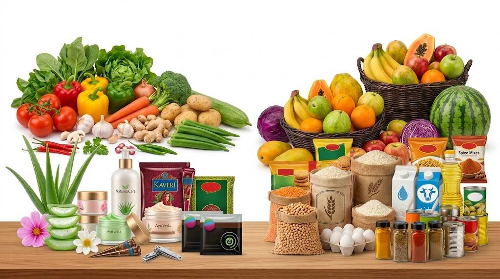 Devtal Bazaar Banner for Mix Vegetables, Fruits, Cosmetics and Grocery items
